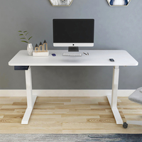 Vente en gros de bureau en chêne à hauteur réglable et design moderne privé bureau à réglage en hauteur électrique robuste