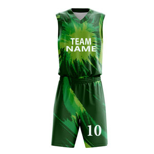 Uniformes de Baloncesto Personalizados al por Mayor con Impresión por Sublimación Completa, Camiseta y Pantalones Cortos de Baloncesto para Equipos - Product Image 1
