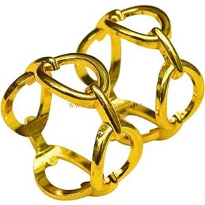 Anillos de sujeción de tejido de mesa de diseño de flores de metal Anillos de servilletas modernos de Welling superior maravilloso para uso en el hogar y la cocina - Product Image 3