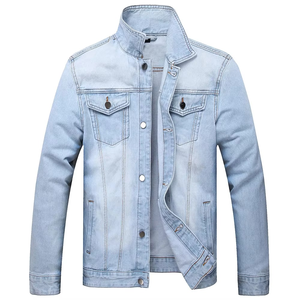 Chaqueta vaquera informal de invierno para hombre, corte ajustado, 100% algodón, de secado rápido, ecológica, transpirable, con botones, ligera. - Product Image 1