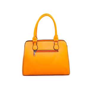 Orange P35896 Sac à main fourre-tout formel à bandoulière Décoration de lettre imprimée décontractée Motif végétalien Type de fermeture de selle Petit cuir PU - Product Image 1