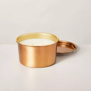 <b>Bulk</b> Customized Round Gold Metal <b>Candle</b> Jar for Home Wedding Restaurant in Affordable Price From India - Product Image 3