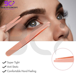 Pinzas para cejas de 4 Uds., pinzas multiusos de acero inoxidable, herramienta de belleza para depilación con punta inclinada de alta precisión - Product Image 5