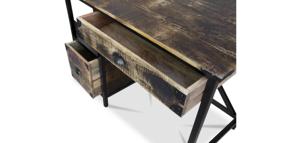 Retro Industrial Style Solid Mango Wood and Metal <b>Office</b> <b>Desk</b> Modern <b>Office</b> Wooden Staff Table Executive Working Table - Product Image 3