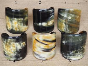 Brazaletes de Cuerno de Búfalo Natural, Joyería Artesanal de Cuerno de Búfalo - Product Image 2
