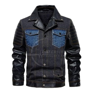 Veste coupe-vent décontractée en jean pour hommes à bas prix 2025 vente en gros de veste en jean pour hommes avec intérieur en fourrure - Product Image 1