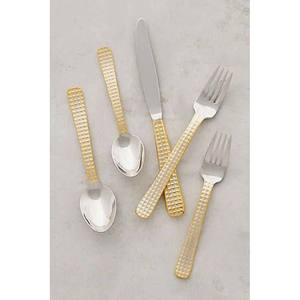 Table à manger moderne, Logo personnalisé, épaisse, plate, Laser, poignée, Royal, luxe, élégant, couverts en acier inoxydable - Product Image 6