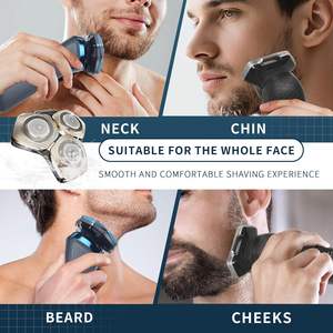 Cabezales de Repuesto Color Champán para Afeitadoras Eléctricas, Resistentes al Agua IPX7, Cabezal Rotatorio de Doble Cuchilla, Lavable, para Uso Facial - Product Image 4