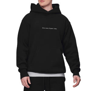 Personalizado apliques bordados Patchwork Logo Jogging 2 piezas conjunto desgastado chándales sudaderas con capucha para los hombres - Product Image 5