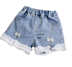 À la mode 100% coton femmes Denim Shorts en détresse solide motif décontracté extérieur été mode vente chaude - Product Image 6