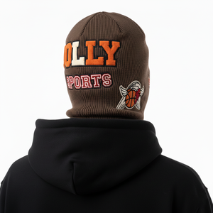 Men Cold Weather Balaclava Premium Quality Acrylic Knit Fabric 300 GSM Soft Touch Brown Custom Logo Balaclava for Men - Product Image 5