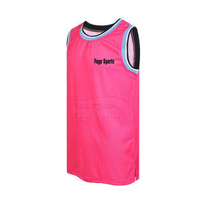 Maillot de basket respirant personnalisé de style actuel avec votre propre logo, 100% polyester, sans manches, service OEM - Product Image 1