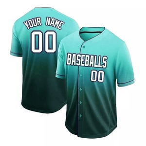 Maillot de baseball/softball unisexe pour adultes de haute qualité, 100% polyester, logo personnalisé imprimé, séchage rapide, respirant, vêtements de sport OEM - Product Image 1