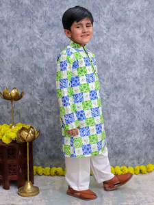 Pijama Kurta para niños de tamaño personalizado de último diseño para ropa de boda Vestido informal indio para niños a precio a granel - Product Image 3