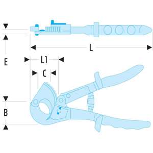 Coupe-câbles à cliquet Facom – Ciseaux et cisailles de haute qualité - Product Image 2