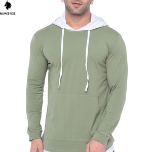 เสื้อฮู้ดแบบสวมหัวสำหรับผู้ชายเสื้อกันหนาวผ้าฝ้ายโพลีเอสเตอร์ผ้าเทอร์100% สีพื้นลำลองออกแบบได้ตามต้องการสำหรับฤดูหนาว - Product Image 4