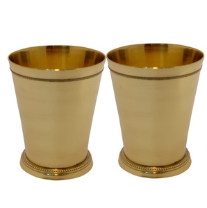 Verre en métal pour boissons Gobelets dorés martelés anodisés en métal Tasses à boire en aluminium pour cadeau de fête des pères - Product Image 1