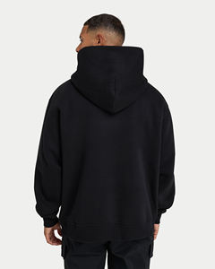 Vente en gros de sweats à capuche unis surdimensionnés en coton vierge de haute qualité pour hommes avec logo personnalisé - Product Image 2