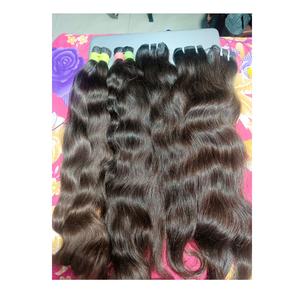 100% Raw solo donante doble trama sin procesar cutícula alineada templo virgen Natural ondulado paquetes de cabello extensiones de cabello humano - Product Image 1