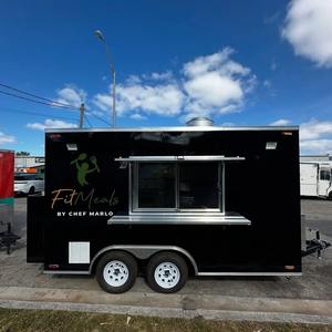 Camions de restauration mobiles en gros pour la vente de snacks et de frites, remorque en aluminium à 4 roues avec barre de remorquage et suivi GPS - Product Image 6