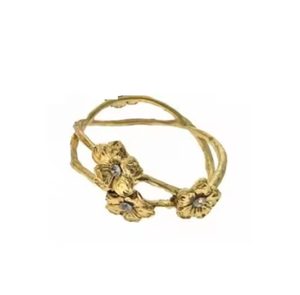 Premium Quality Elegant Design Handmade Brass Gold Napkin Rings Holder Napkin Rings for Wedding <b>Party</b> Dining <b>Table</b> Decoration - Product Image 1