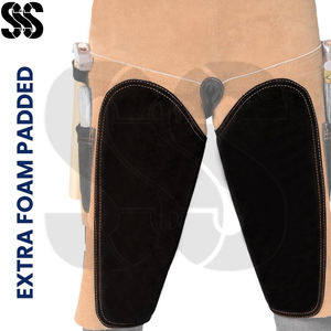 Delantal de Cuero para Herrador, Acero Inoxidable, Resistente, para Recorte de Cascos, Calidad Premium, Duradero, Ajustable, con Protectores de Piernas y Bolsillos para Herramientas, Equino - Product Image 5