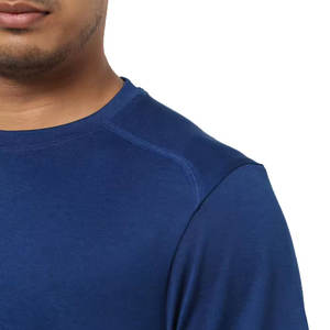 Couleur bleue Logo personnalisé hommes T-Shirts sur mesure grande taille 100% coton T-shirt pour hommes coupe ample imprimé en prix de gros - Product Image 5