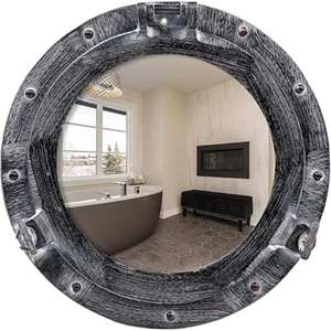 Miroir à hublot en laiton nautique moderne de qualité supérieure durable Miroir mural de luxe Miroir à hublot en laiton pour décoration - Product Image 4