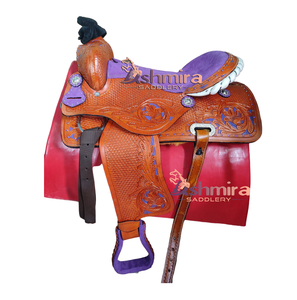 Mayorista indio Premium Cuero Personalizado Western Barrel Racing Horse Saddle Tack Set, Horse Saddle con tamaño personalizado - Product Image 1