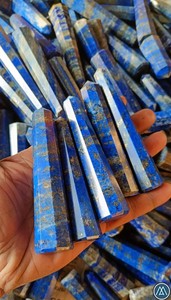 Baguettes de cristal de lapis-lazuli polies 9-10 cm, forme tour pointue, décoration Feng Shui pour la maison, artisanat en pierres précieuses, cadeau, approvisionnement en gros, Inde - Product Image 3