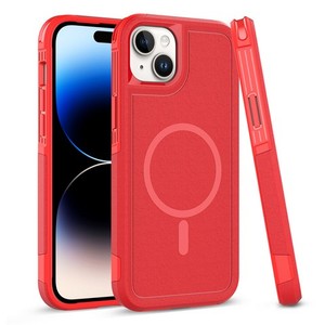 <b>iPhone</b> 15 <b>Plus</b> 6.7 Premium Sheild Case W/Magnetic Ring Red - Product Image 1