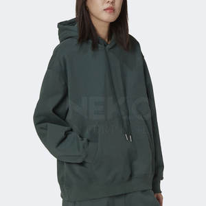 ... Sudadera ligera con capucha para mujer, diseño liso con capucha con cordón y bolsillo tipo canguro, ideal para hacer capas en las estaciones climáticas más frescas - Product Image 4