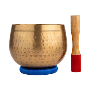 Cuenco de curación espiritual en latón pulido con cojín y Mazo de madera para decoración de meditación con sonido de Yoga - Product Image 4