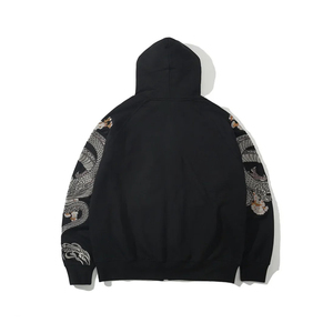 Venta al por mayor 2024 personalizado de alta calidad de los hombres sudaderas con capucha casual liso de los hombres Hip Hop Street Wear cremallera colores sólidos sudaderas con capucha - Product Image 2