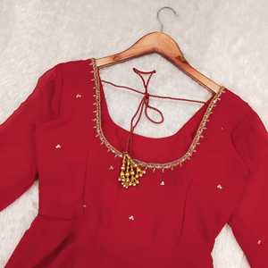 Trend Setter indio pakistaní elegante Showstopper diseñador rojo ropa de novia Salwar traje último exclusivo más moderno desgaste de fiesta - Product Image 4