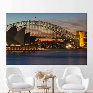 Tableau imprimé sur toile de Sydney : vue sur le Jardin botanique royal, 1P : encadré - Product Image 1