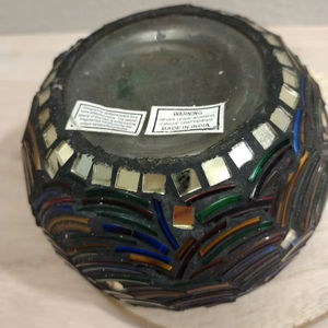 Porte-bougie en verre mosaïque marocain fait à la main, design tendance, mosaïque de coquillages pour la décoration de la maison, lanterne de Noël - Product Image 1