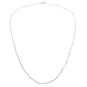 Collar de uso diario Plata de Ley 925 Simple Plata Lisa Joyería hecha a mano Último diseño de moda Precio al por mayor Proveedores a granel - Product Image 2