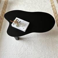 Table basse moderne en bois écologique noire pour salon avec design élégant et rangement pour la maison et le bureau, meubles élégants
