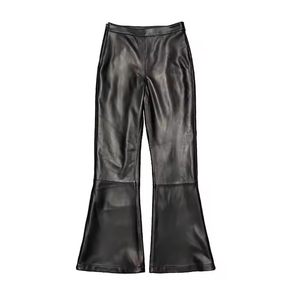 Pantalon évasé de couleur personnalisée fabriqué en usine pantalon évasé respirant de vente chaude avec technique lavée pour toutes les saisons motif d'impression - Product Image 1