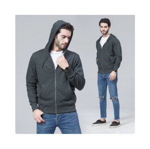 Sweat à capuche en molleton imprimé à demi-zip, coupe régulière, taille plus, logo personnalisé, 80% coton, 20% polyester, pour homme - Product Image 5