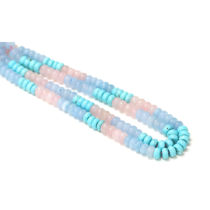 Hermosas Cuentas de Cuarzo en Forma de Rondelle, Color Rosa Azulado, 7-8mm, Cuentas de Piedra Preciosa de Cuarzo Multicolor, Calidad AAA - Product Image 6