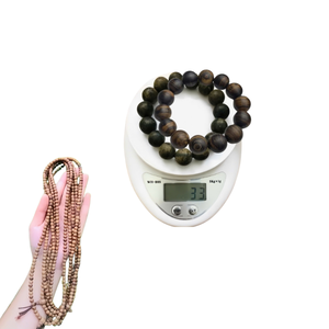 Pulsera Budista de Madera Natural de Oud, Joyería Espiritual Hecha a Mano, Idea de Regalo, Cuentas de Madera de Agar de Vietnam, 16MM-18MM, Proveedor OEM - Product Image 3