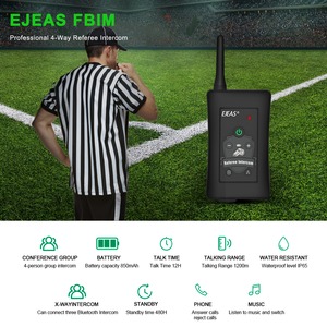 Ejeas chất lượng fbim 4 người sử dụng trọng tài bóng đá Bluetooth lưới intercom Hot Bán xe máy Phụ kiện hỗ trợ đầy đủ Duplex - Product Image 6