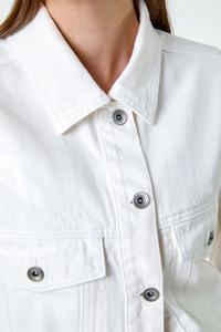 New Winter Collection Custom Brand Eco-Friendly Windproof Breathable Women <b>Denim</b> Jackets Wholesale Zipper Closure Hooded Collar - Product Image 5