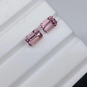 Anillo de morganita Rosa cultivado en laboratorio, Octágono, corte de piedras preciosas sueltas, anillo de morganita de alta calidad y fabricación de joyas, corte de piedras preciosas personalizable - Product Image 5