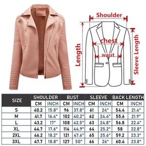 Noir revers femmes Faux cuir veste printemps automne fermeture éclair décontracté Pu manteau femme motard vêtements d'extérieur dames vêtements S-L XL XXL XXXL - Product Image 6