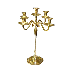 Candélabre en métal à 2 bras design antique fait à la main pour mariage, fête et événement à la maison Décoration la plus précieuse et luxueuse - Product Image 3