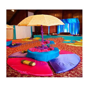 Lit nuptial décoratif pour Sangeet Mehndi Night Super Sangeet Mehndi Night Seating Decor Bright Colorful Designer Mehndi Seat USA - Product Image 3