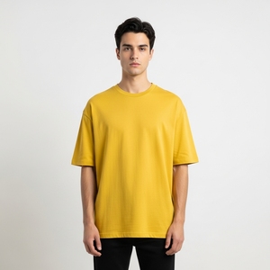 O-Neck T-Shirt Regular Fit 60% Cotton 40% <b>Polyester</b> <b>Yarn</b> Dyed 170-180gsm Solid Anti-Odor Silicon Softner Pre-shrunk Pre-Washed - Product Image 4